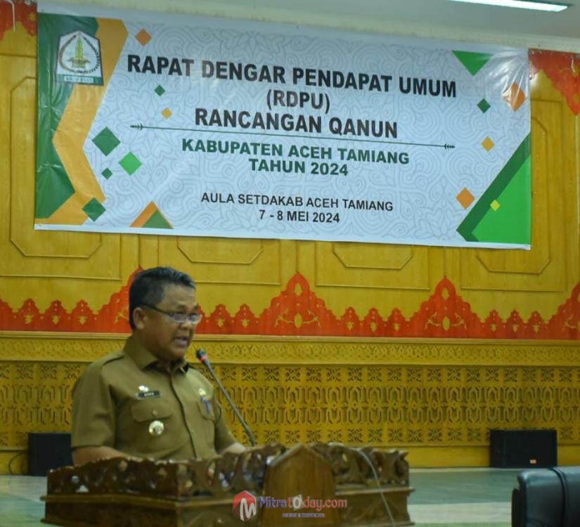 Pj Bupati Asra Buka RDPU Rancangan Qanun Aceh Tamiang Tahun 2024